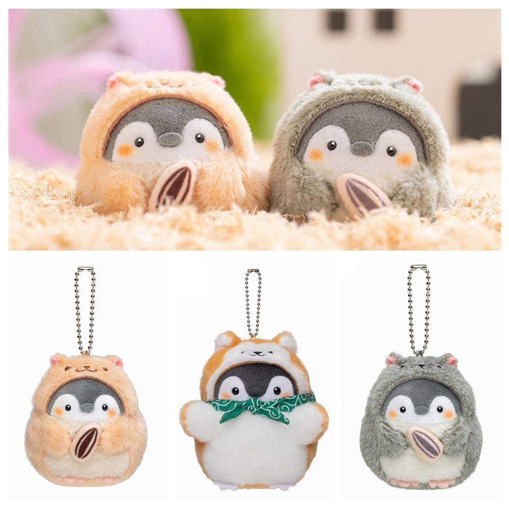Decoration Bag Decorating Keychain Pendant Pretending Hamster Dog Stuffed Animal Penguin Plush Doll
