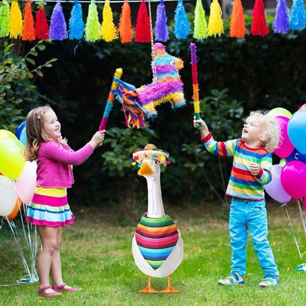 Adjustable Pet Hat Scarf Multicolor Mexican Style Striped Pet Triangle Scarf with Glasses Dog Bandanas