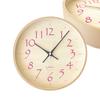 Plywood Clock 21 Light Pink Wall Clock Continuous Second Hand km-120LP 252mm (radio Clock)