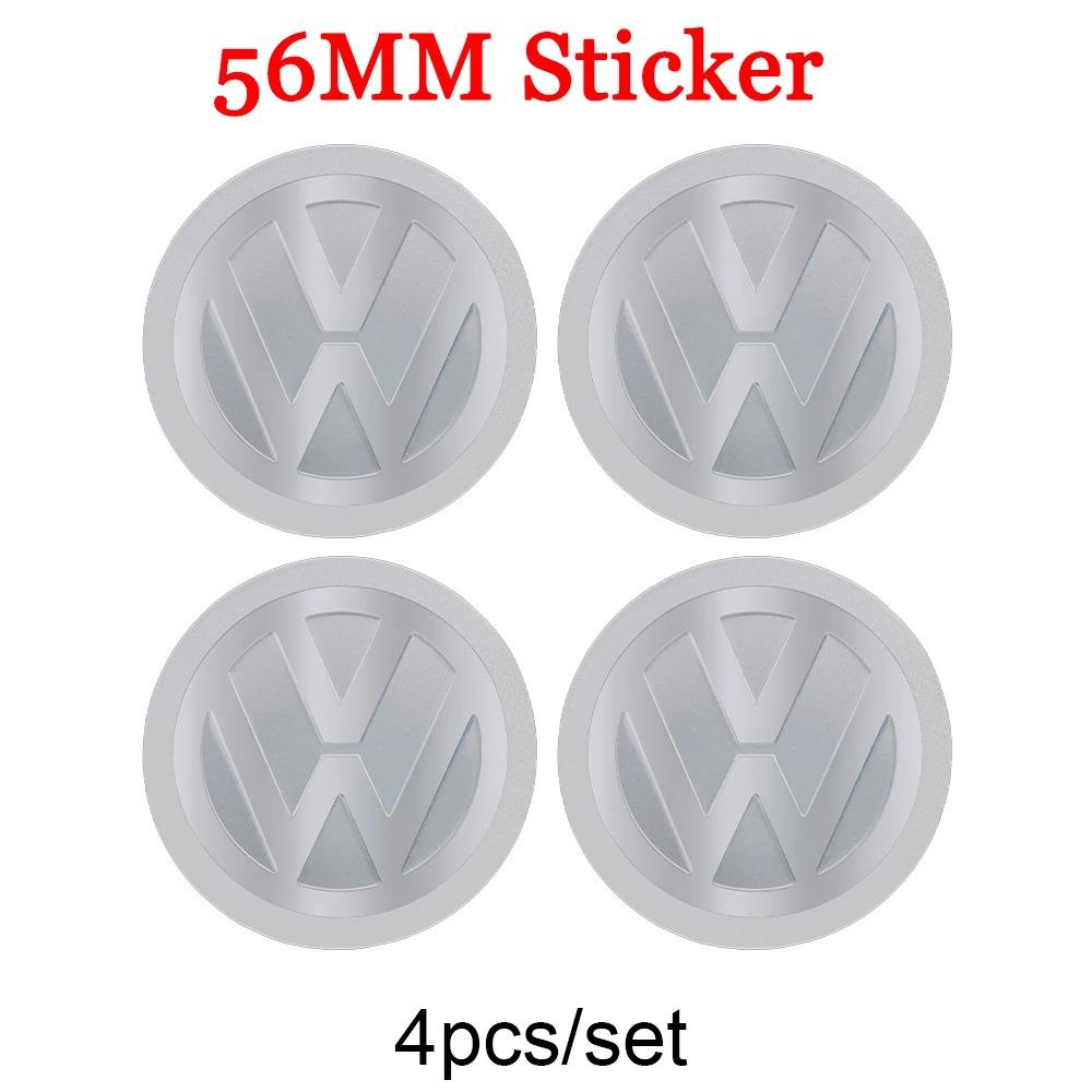 lijk1 4pcs 56/60/65mm Car Wheel Center Hub Caps Dust Cover Sticker For Volkswagen GTI Golf Polo Passat VW CC Tiguan T-ROC Jetta Taigo
