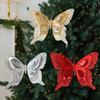 Simulation Butterfly Ornaments Christmas Tree Decoration Sequin Butterfly Christmas Decorations Window