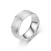 Starry 8mm able titanium steel frosted rings, popular simple plain band couple rings, suitable for both men and women