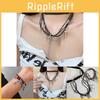 Cross Dark Punk Style Necklace Geometric Shape Tassel Choker For Souvenir Travel