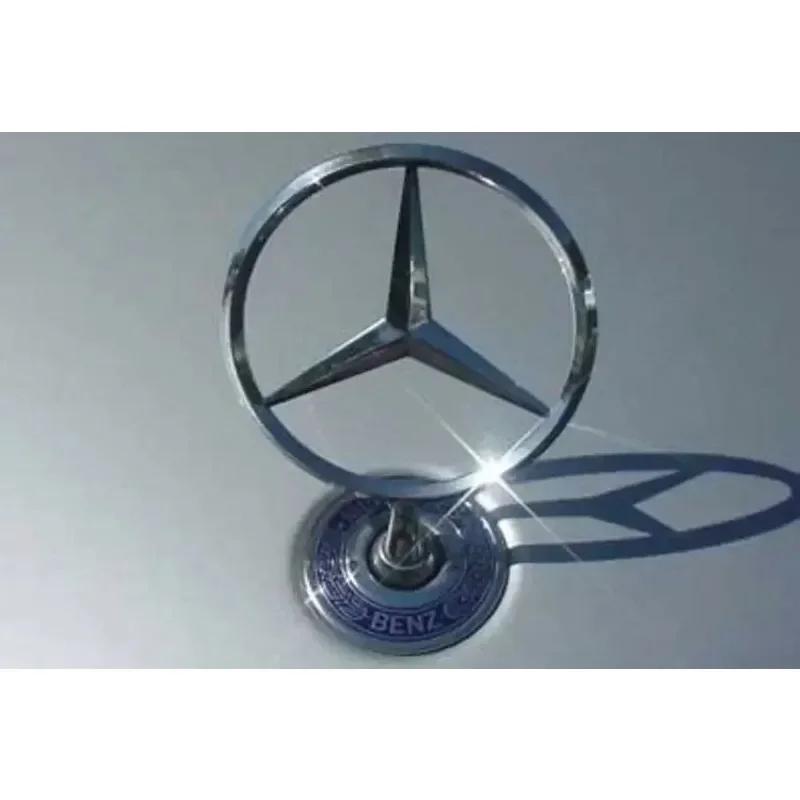 Автомобильная наклейка для Mercedes Benz 44 мм Хромированный значок-звезда на капот Автомобильный передний значок-логотип для Mercedes Benz C E S Class W204 W205 W212 W21