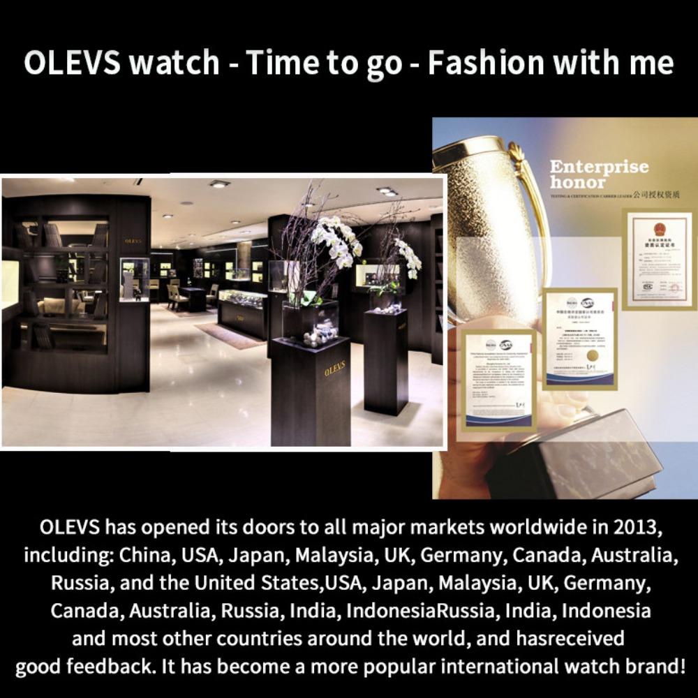 OLEVS Новые лучшие мужские часы Водонепроницаемые кварцевые, Мужские часы Мужские часы Бизнес-месяц Таблица временных кодов исправлений