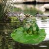 Cute Floating Frog Figurine Made of Synthetic Resin, Floating Frog Decoration, for Bathtub Pond