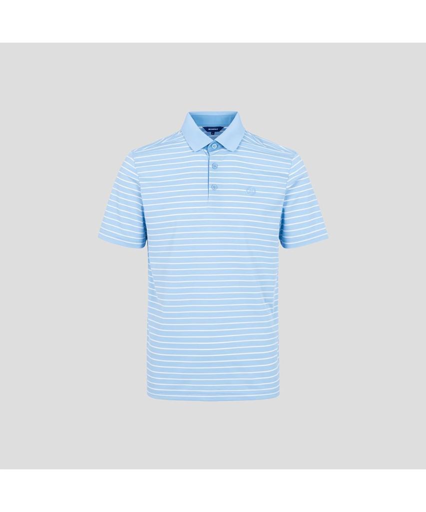 BEANPOLE GOLF Мужская охлаждающая футболка с мелкой полоской, короткий рукав - Небесно-голубой