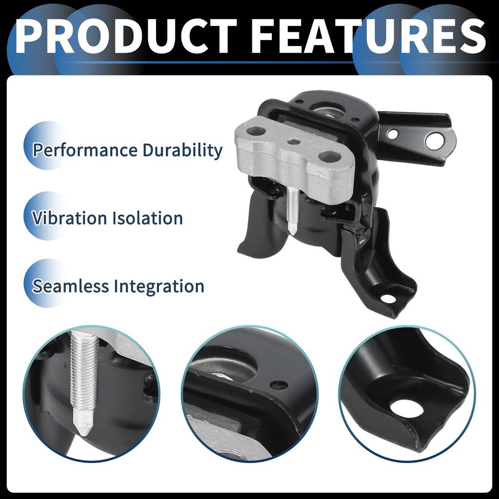 INFINAUTO Engine Motor Mount for Toyota Isis Engine Mount 1 for Toyota 2009-2018, No. 1230537050, Black, Piece, Noah/Voxy 2007-2010