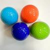 Двухслойный цветной мяч для гольфа для тренировки паттинга на грин