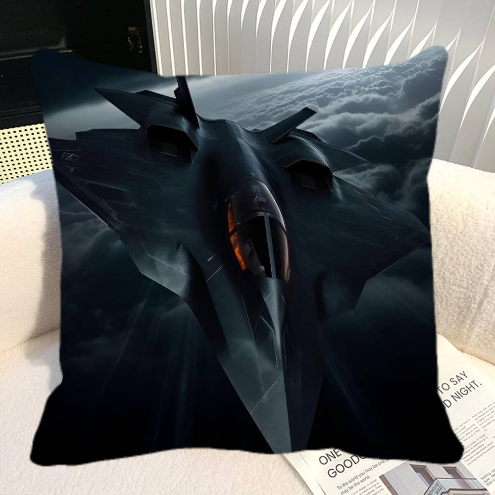 Боевой самолет F Истребитель Eurofighter Typhoon V Подушка-чехол для самолета Квадратная Подушка для дивана Домашний декор для автомобиля