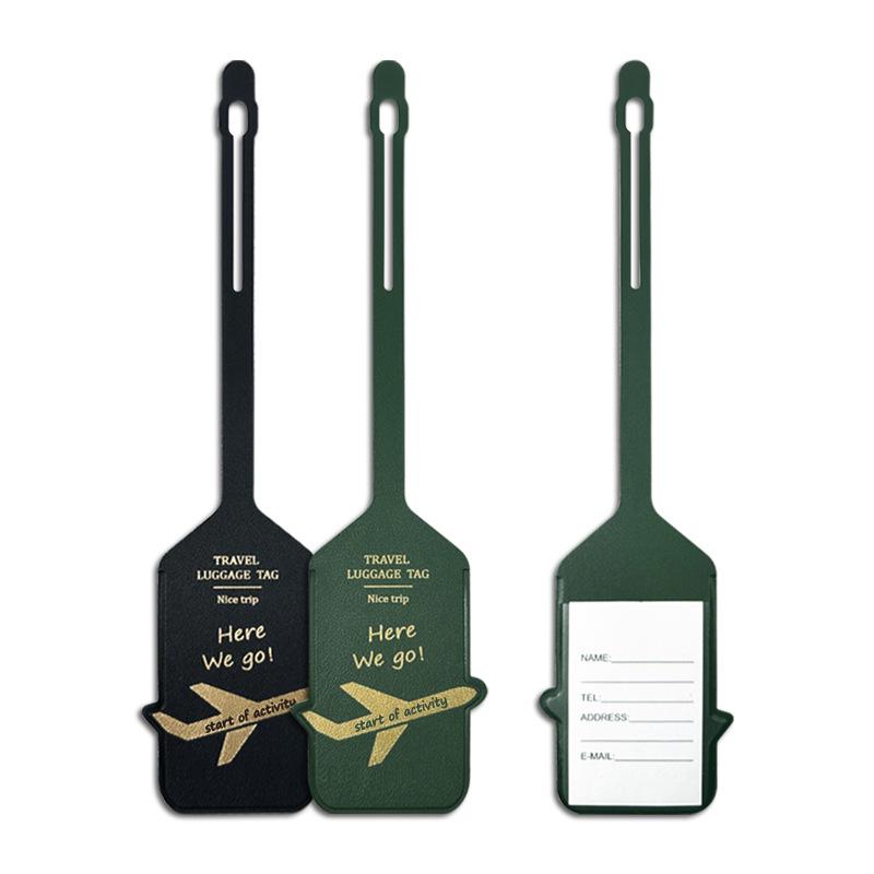 Популярная персонализированная багажная бирка из ПУ кожи в виде самолета и идентификатор посадочного талона