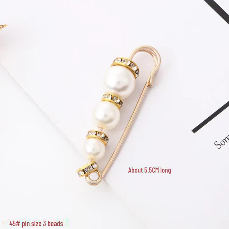 Стильная булавка для пояса с декоративными бусинами для женщин - Надежно фиксирует одежду и предотвращает оголение