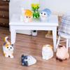 4Pcs/se Handicraft Cat Sculpture DIY Animal Statue Creative Simulation Kitten Ornaments  Desktop