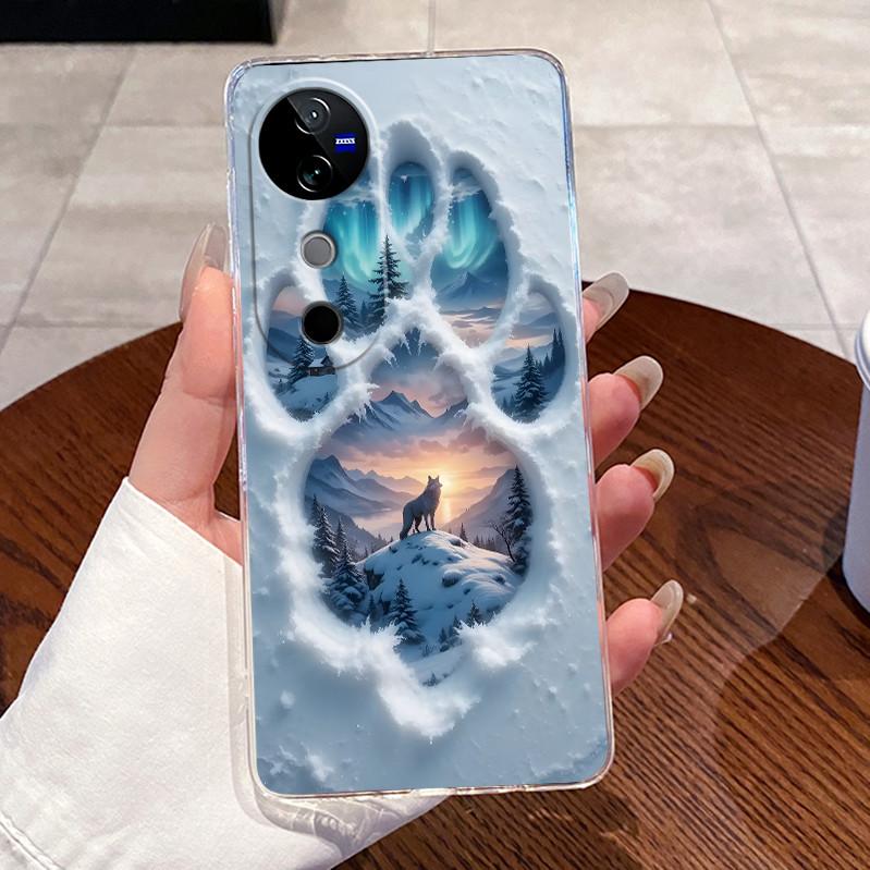 Чехол для VIVO V40 5G Задняя крышка VIVO V40 Pro 5G Милый Кот Любовь Кролик Забавные Мультфильмы Корпус Ультратонкий Прозрачный Мягкий ТПУ Чехол для Телефона
