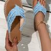 Women's 2024 Summer Bohemian Espadrille Cross Strap Flat Sandals