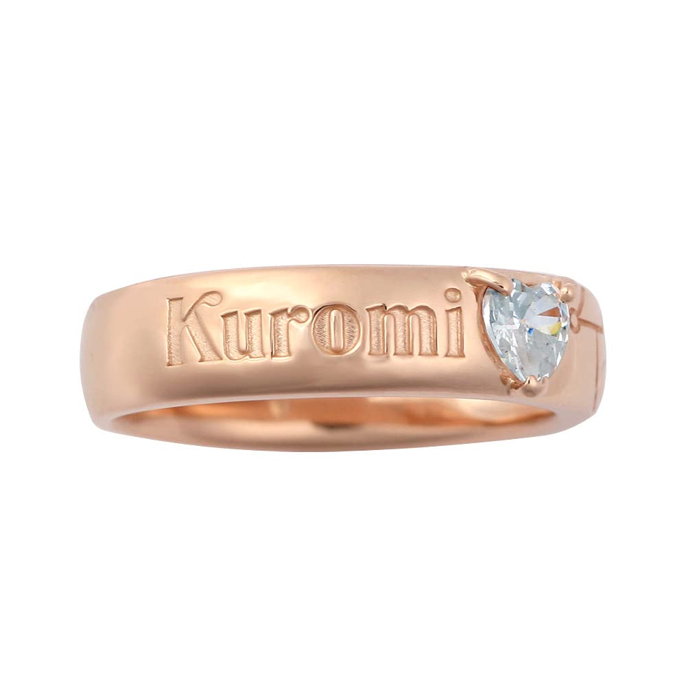 Kuromi Heart Logo Ring Gold [J Plus] (Pink No. 11)