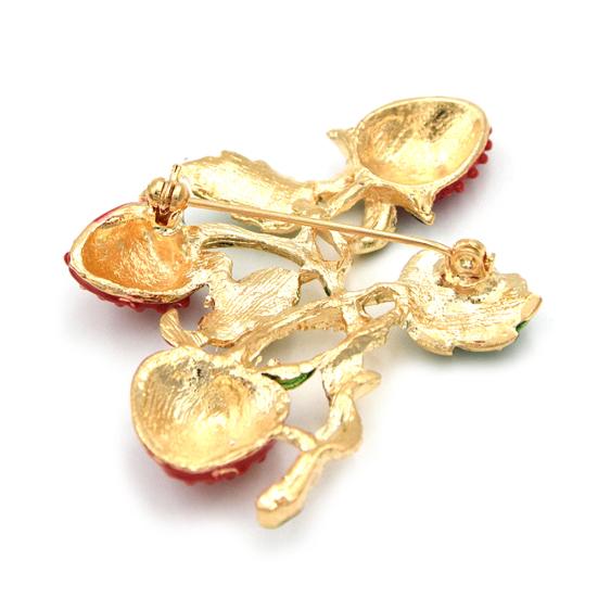 Женская брошь в форме клубники, булавка для вечернего платья, воротник, шарф, значок, подарок