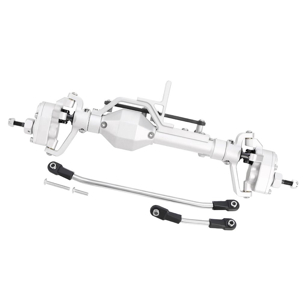 LCG Heavy Aluminum Front Rear Portal Axle Set+Brass Knuckles 50° 4WS for 1/10 RC Crawler Axial Capra 1.9 Chassis