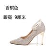 Fashion Women's Strap Ped High Heels High-end Crystal Pearl Shoes Fashion Sexy Bridal Footwear Elegant Comfortable Ladies Pumps 2024 New