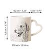Bedlington Terrier, Rothbury Terrier, Rodbery Terrier - cup with a dog, adorable cup with a heart-shaped handle, universal gift from the Art-Dog brand