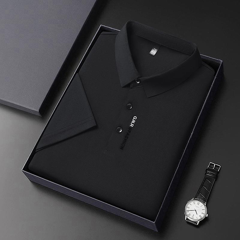 Роскошная Мужская Футболка Поло Высокого Качества Принт Мода Короткий Рукав Воротник-стойка Корея Футболка Лето Новый Бизнес Классический Тренд Мужская Одежда Верх