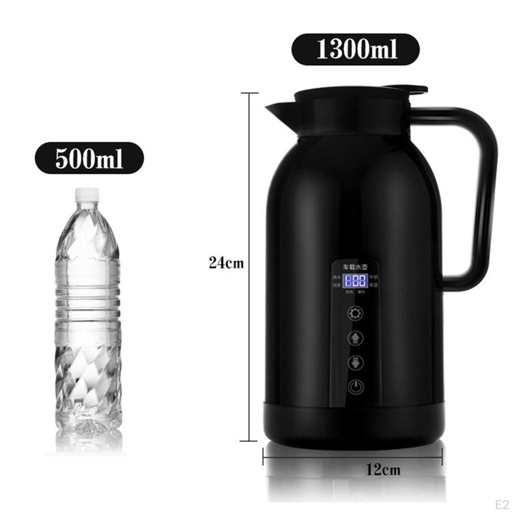 Car Electric Kettle 1.3 L Easy to Use 12V 24V Vehicle Travel Heating Bottle