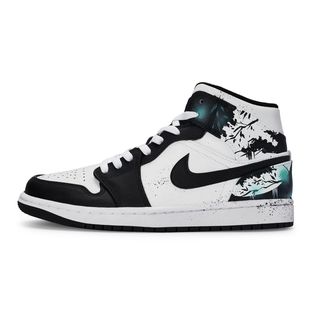 Jordan Air Jordan 1 Винтажные Баскетбольные Кроссовки Женские Средние Сине-Зеленые DQ8423-301(Team80-S-BOX)
