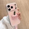 Розовая Линия Корейский Стиль 3D Тканевый Чехол-Фрукт для iPhone 17 Pro Max Apple 16 Чехол для Телефона 15 для Женщин 14