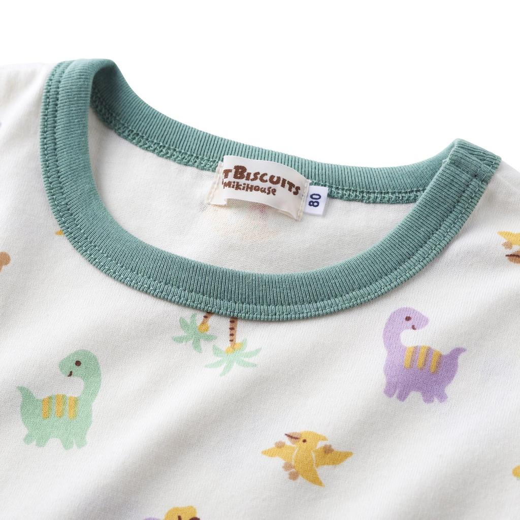 ЖАРКАЯ пижама для мальчиков и [MIKIHOUSE BISCUITS] Девочки с коротким рукавом, для младенцев, детей, детская одежда, многоцветная, 90 см, 70-7329-149