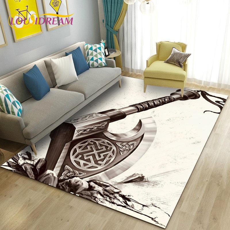 Коврик «Викинги», скандинавская мифология, Один Фенри, ковер, ковер для гостиной, спальни, дивана, коврик, декор, нескользящий напольный коврик для детских игр