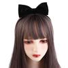 Girls Non-slip Cloth Sweet Decoration Velvet Bow Hair Band Children Hair Band Princess Hair Hoop