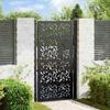 VidaXL Garden Gate Black 105x180 Cm Steel Leaf Design, Fence Door, Outdoor Door, Metal Door, 4100962