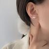 Милые и очаровательные три банта с серьгами-гвоздиками, легкие роскошные универсальные серьги в нишевом дизайне