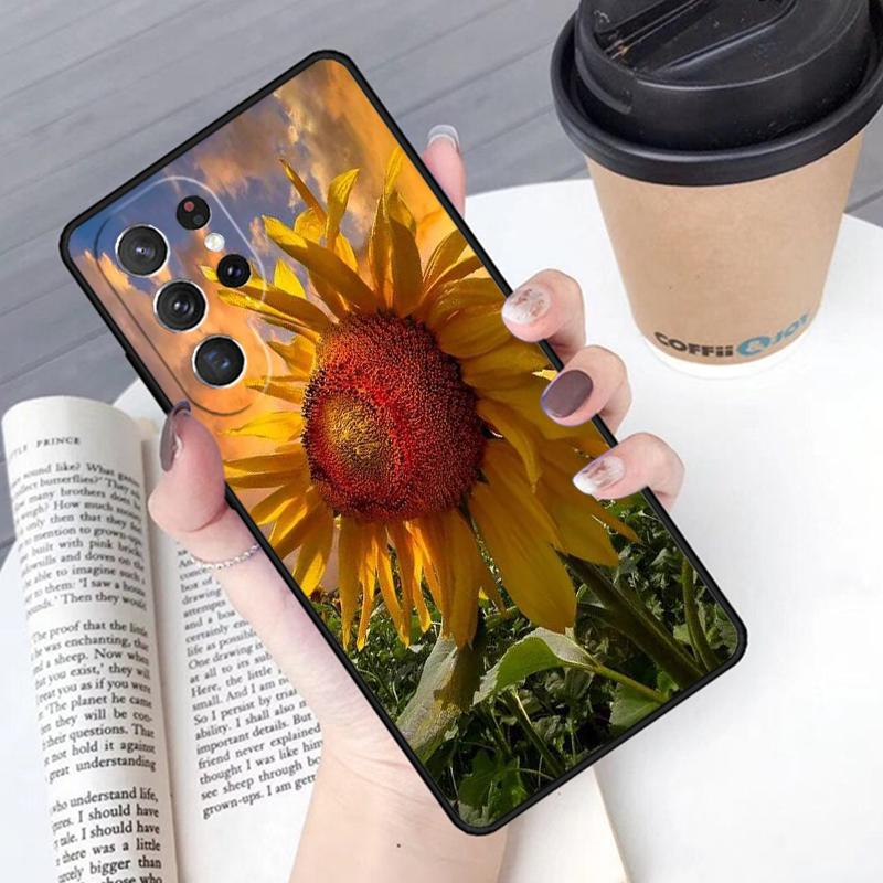 Красивый желтый подсолнух чехол для телефона Обложка Для Samsung Galaxy S24 S25 Ultra S21 S22 Ultra S10E Note 10 Plus Note 20 FE S23