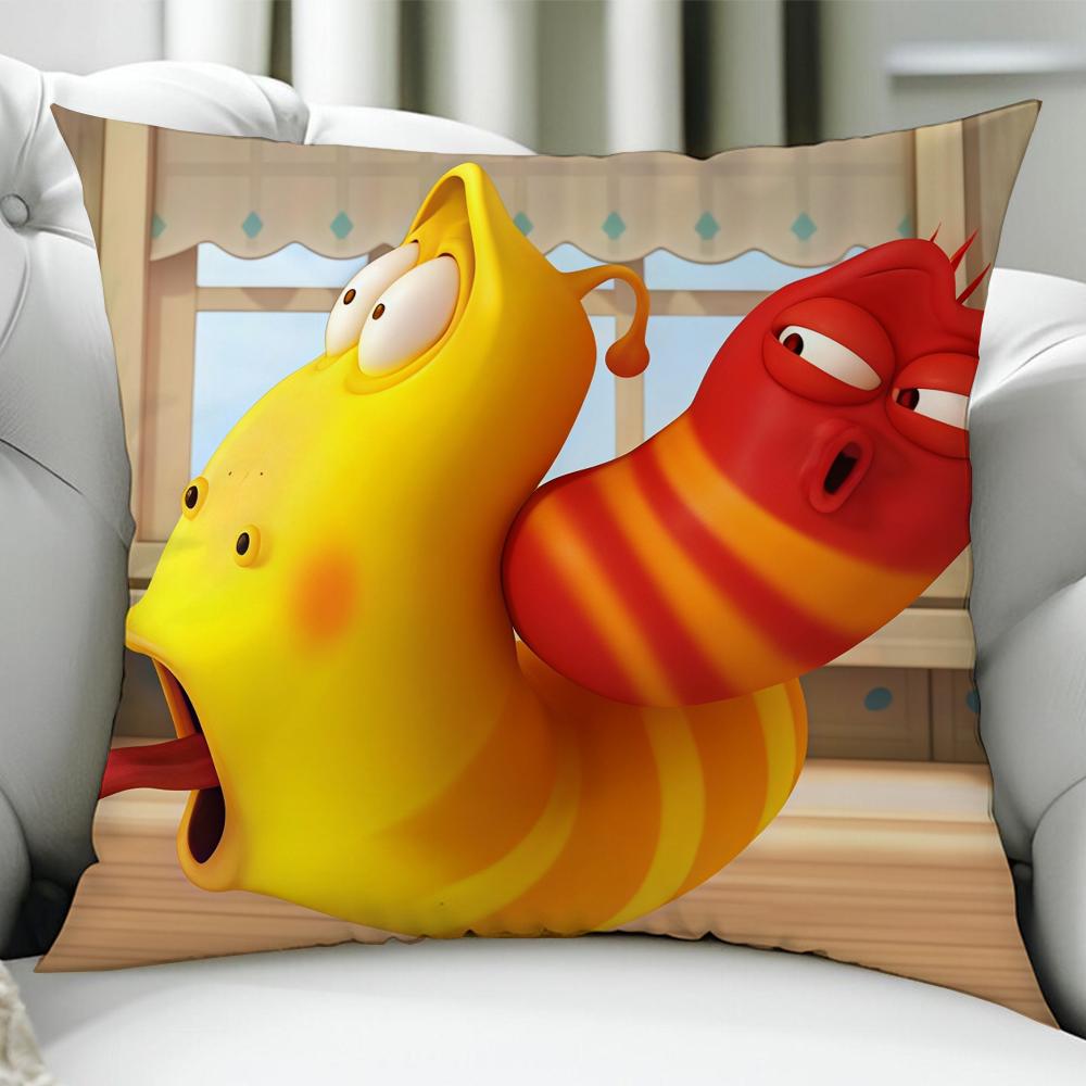 Funny Cartoon LLarva cushion cover Birthday Anniversary Gifts Double Sided Printed Zipper Cushion Cover Soft Skin Bedding