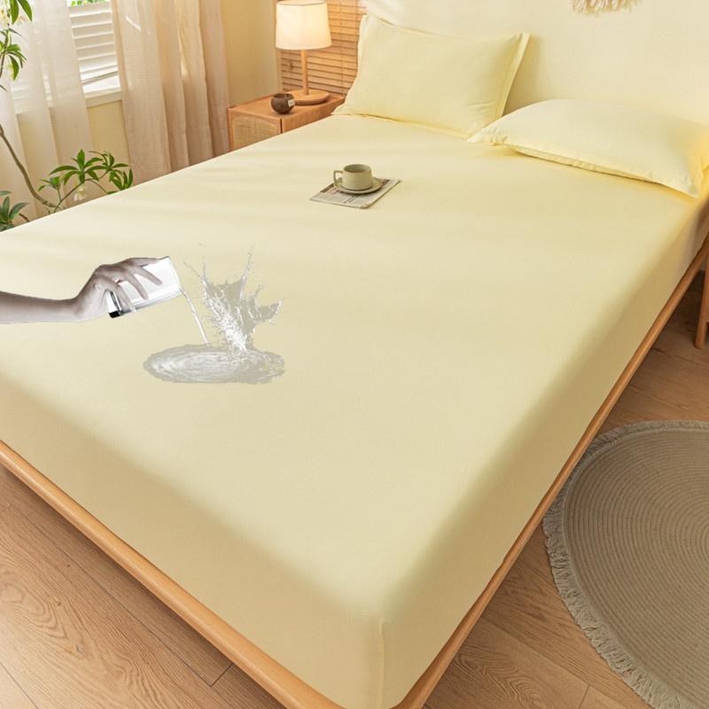 Водонепроницаемый защитный чехол для матраса, простыня на резинке из хлопка с резинками, нескользящее покрывало, парное постельное белье