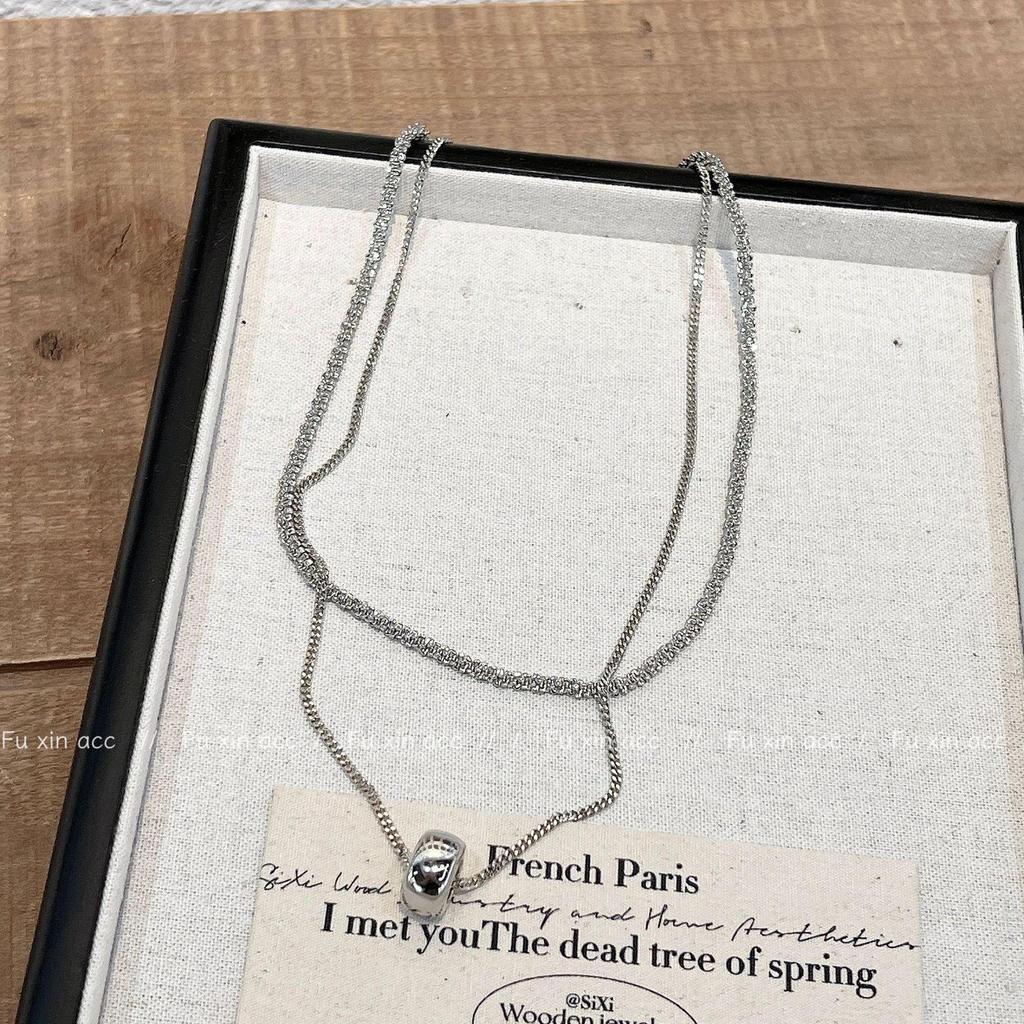 Элегантное двухслойное круглое ожерелье на ключицу — лето 2024 г., универсальный нишевый дизайн