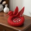 Necklaces Organizing Dish 3D Printed Hummingbird Jewelry Tray, Rings Earrings Entryway Key Tray Dish, Decorative Trinket Keys Holder Plate for
