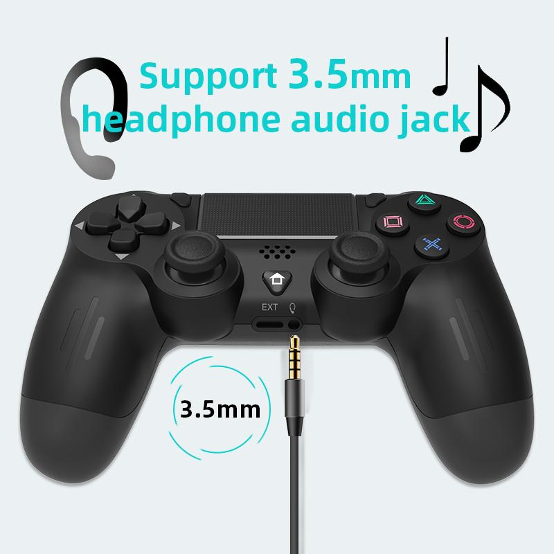 DATA FROG Беспроводной Bluetooth-контроллер для контроллера PS4, удаленный геймпад, совместимый с игровым джойстиком PS4/Slim/Pro с двойной вибрацией для ПК