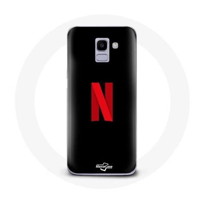 Coque - Netflix - Samsung Galaxy J6 2018 - Souple - Protection - Noir/Rouge