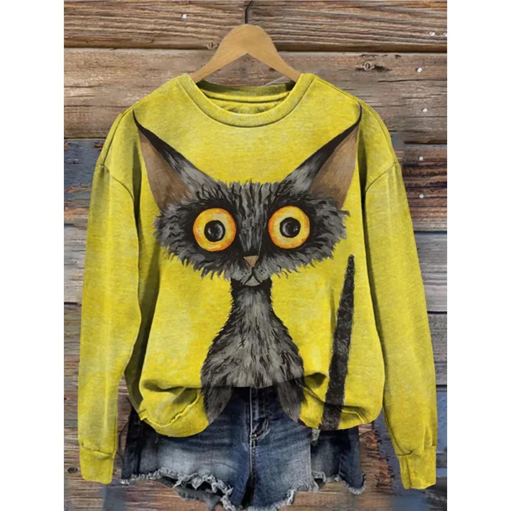 Модная женская толстовка с капюшоном с принтом животных, весна и осень, цветная одежда с принтом тай-дай, повседневная футболка больших размеров с длинными рукавами, тренд 2024 года