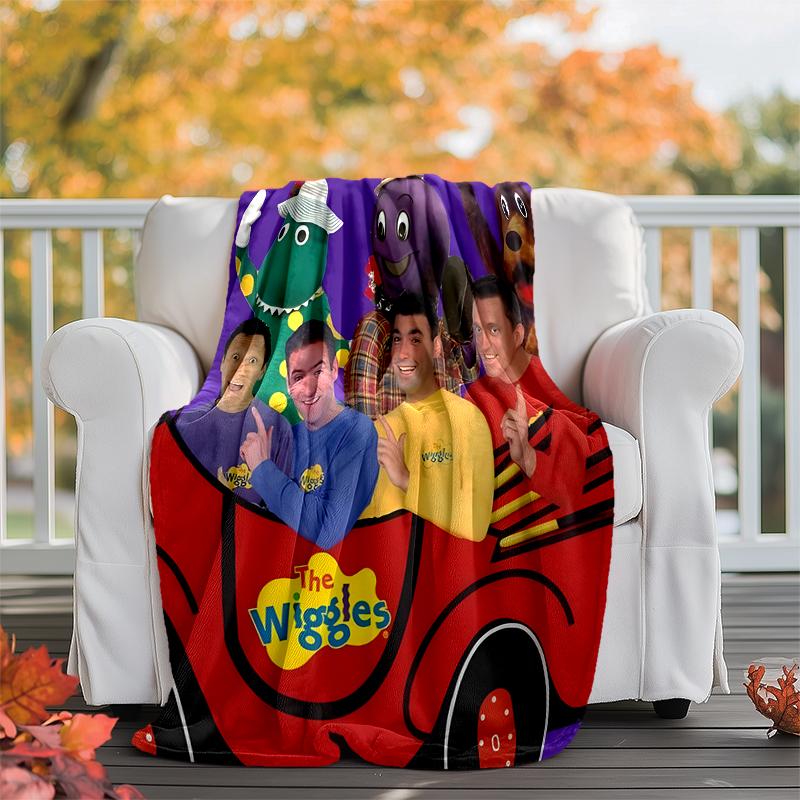 The Wiggles Flannel Blanket Soft Warm All-Season Throw, Design for Camping, Car Travel, Hiking Sofa, Bed, Office Perfect Gift for Parties