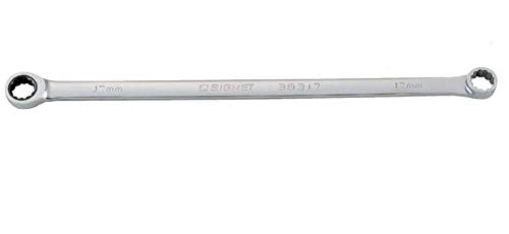 SIGNET 38318 Extra Long Straight 72 Gears Wrench, 18mm,