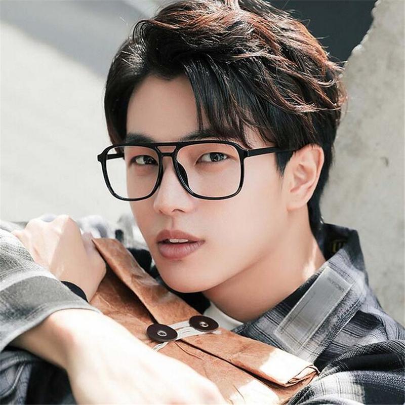 Big Frame Anti-Blue Light Square Finished Myopia Glasses Minus Lens Prescription Spectacle Diopter 0 -0.5 -0.75 -1.0 To -6.0