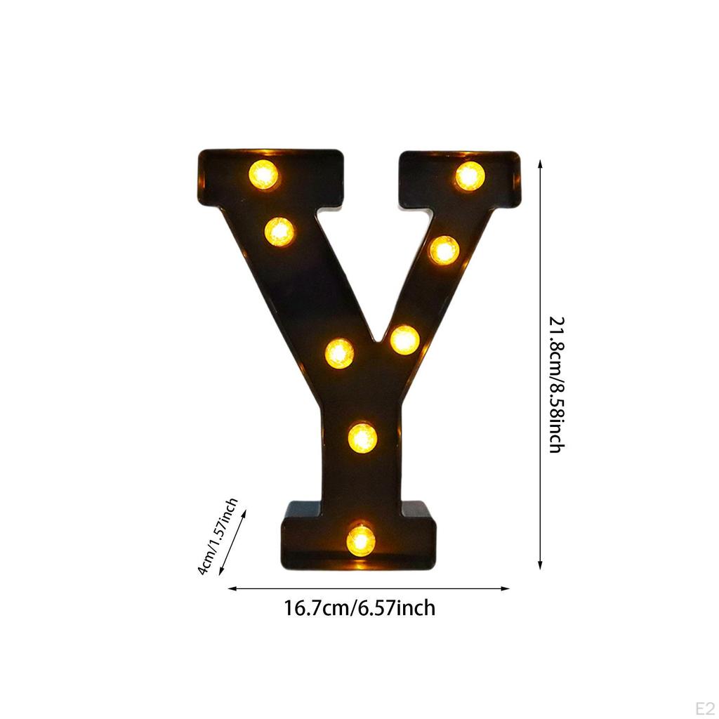 Alphabet Sign with LED Lights, Marquee Letter Display for Events