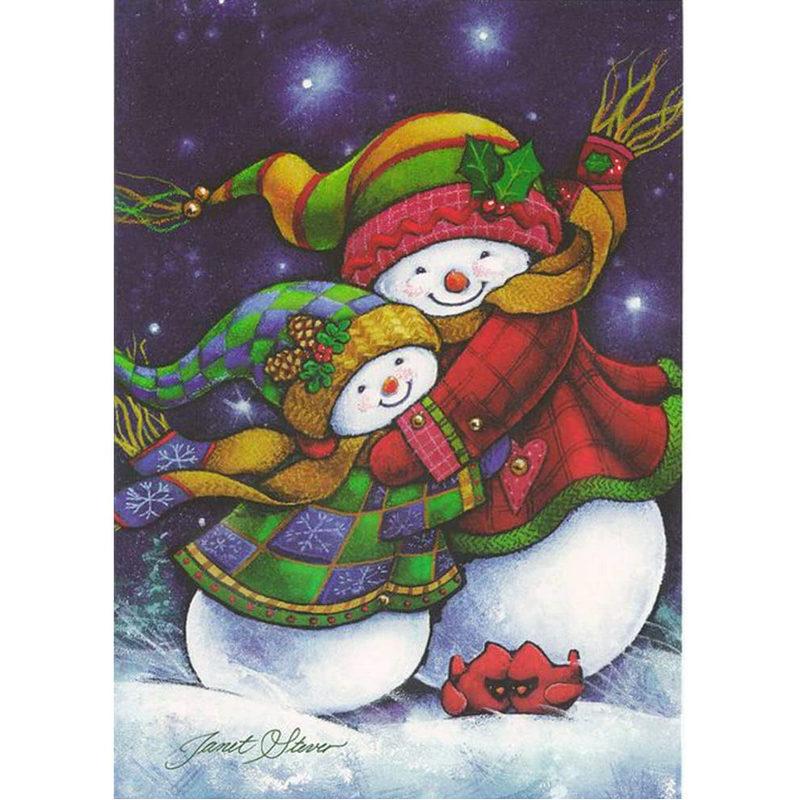 New 5D Diamond Painted Full Diamond Interior Decoration Snowman Santa Diy Painted Round Diamond Handmade