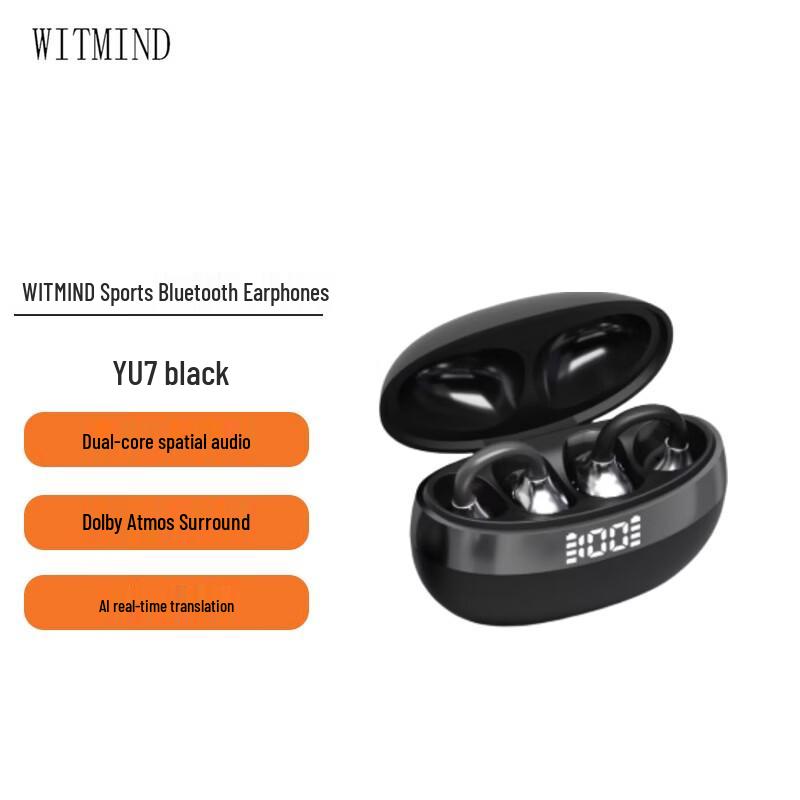 Спортивные Bluetooth-наушники WITMIND YU7 с клипсами на уши