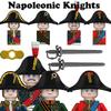 MOC Napoleonic Wars Russian Ukraine Knights Cavalry Building Blocks Medieval Military Soldiers Figures Castle Weapon Bricks Toys