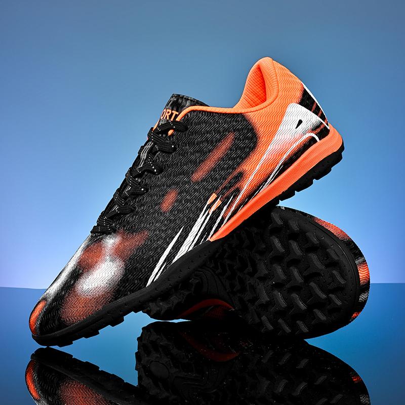 Professional men's soccer shoes TF broken nail short nail outdoor sports shoes artificial turf grip training shoes