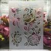 A4 29cm Rose Flowers DIY Layering Stencils Wall Painting Scrapbook Coloring Embossing Album Decorative Template